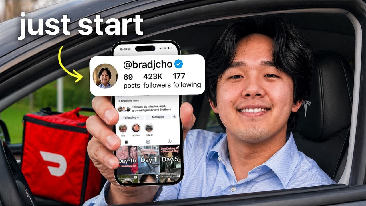how a broke guy doordashing got 100K followers with ONE video (copy him)