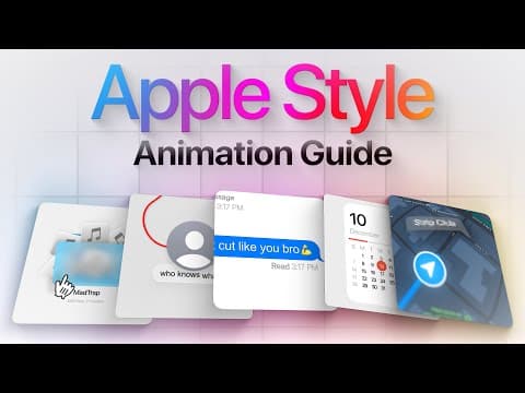 The Ultimate Apple Style Animation Guide - YouTube